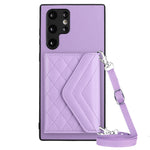 Custodia per telefono RFID con struttura rombica e cordino lungo, For Samsung Galaxy A13 4G, For Samsung Galaxy S22 Ultra 5G, For Samsung Galaxy S22+ 5G, For Samsung Galaxy S22 5G