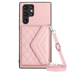 Custodia per telefono RFID con struttura rombica e cordino lungo, For Samsung Galaxy A13 4G, For Samsung Galaxy S22 Ultra 5G, For Samsung Galaxy S22+ 5G, For Samsung Galaxy S22 5G