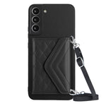 Custodia per telefono RFID con struttura rombica e cordino lungo, For Samsung Galaxy A13 4G, For Samsung Galaxy S22 Ultra 5G, For Samsung Galaxy S22+ 5G, For Samsung Galaxy S22 5G