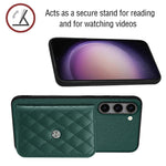 Custodia per telefono RFID con struttura rombica e cordino lungo, For Samsung Galaxy S23 5G, For Samsung Galaxy A14 5G, For Samsung Galaxy A04 4G, For Samsung Galaxy A13 5G / A04s