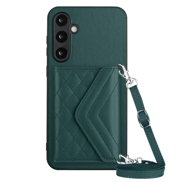 Custodia per telefono RFID con struttura rombica e cordino lungo, For Samsung Galaxy A25 5G, For Samsung Galaxy S23 FE 5G, For Samsung Galaxy A24 4G, For Samsung Galaxy A04e 4G / M04 4G