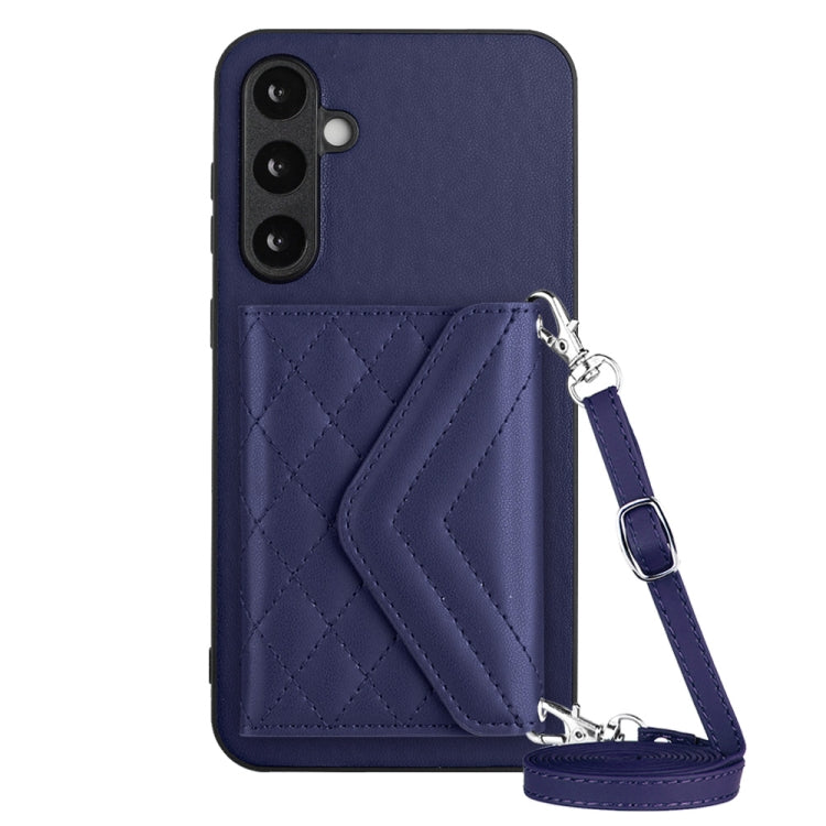 Custodia per telefono RFID con struttura rombica e cordino lungo, For Samsung Galaxy A25 5G, For Samsung Galaxy S23 FE 5G, For Samsung Galaxy A24 4G, For Samsung Galaxy A04e 4G / M04 4G