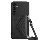 Custodia per telefono RFID con struttura rombica e cordino lungo, For Samsung Galaxy A25 5G, For Samsung Galaxy S23 FE 5G, For Samsung Galaxy A24 4G, For Samsung Galaxy A04e 4G / M04 4G