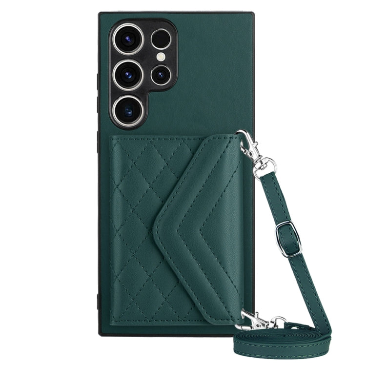 Custodia per telefono RFID con struttura rombica e cordino lungo, For Samsung Galaxy A34 5G, For Samsung Galaxy A54 5G, For Samsung Galaxy S23 Ultra 5G, For Samsung Galaxy S23+ 5G