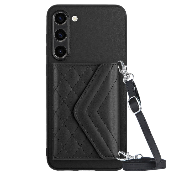 Custodia per telefono RFID con struttura rombica e cordino lungo, For Samsung Galaxy A34 5G, For Samsung Galaxy A54 5G, For Samsung Galaxy S23 Ultra 5G, For Samsung Galaxy S23+ 5G