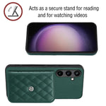Custodia per telefono RFID con struttura rombica e cordino lungo, For Samsung Galaxy S24 5G, For Samsung Galaxy A15, For Samsung Galaxy A05 4G, For Samsung Galaxy A05s 4G
