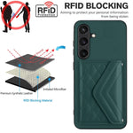 Custodia per telefono RFID con struttura rombica e cordino lungo, For Samsung Galaxy S24 5G, For Samsung Galaxy A15, For Samsung Galaxy A05 4G, For Samsung Galaxy A05s 4G