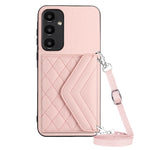 Custodia per telefono RFID con struttura rombica e cordino lungo, For Samsung Galaxy A55, For Samsung Galaxy A35, For Samsung Galaxy S24 Ultra 5G, For Samsung Galaxy S24+ 5G