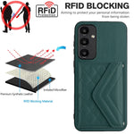 Custodia per telefono RFID con struttura rombica e cordino lungo, For Samsung Galaxy A55, For Samsung Galaxy A35, For Samsung Galaxy S24 Ultra 5G, For Samsung Galaxy S24+ 5G
