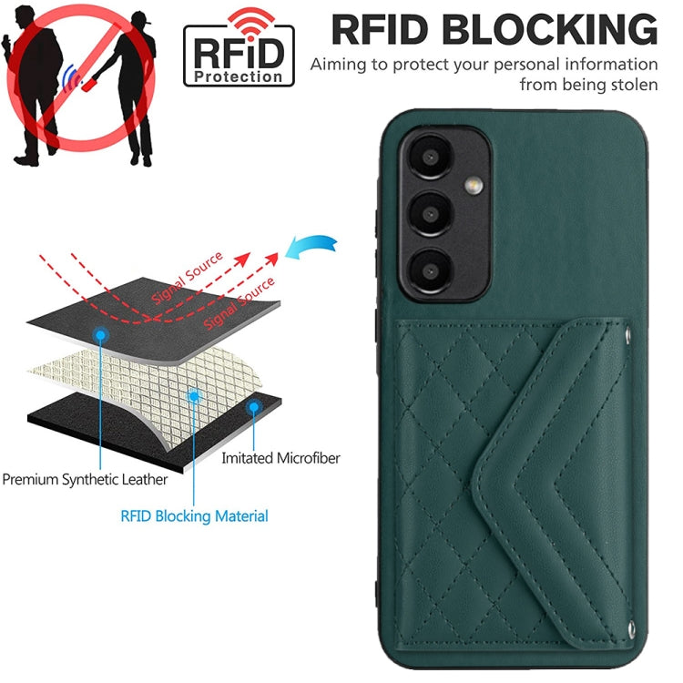 Custodia per telefono RFID con struttura rombica e cordino lungo, For Samsung Galaxy A55, For Samsung Galaxy A35, For Samsung Galaxy S24 Ultra 5G, For Samsung Galaxy S24+ 5G