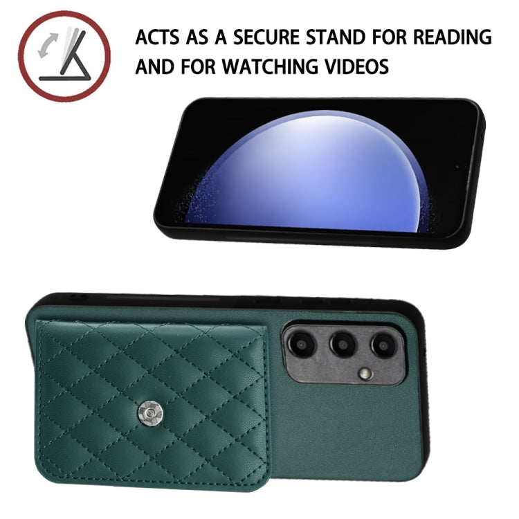 Custodia per telefono RFID con struttura rombica e cordino lungo, For Samsung Galaxy A55, For Samsung Galaxy A35, For Samsung Galaxy S24 Ultra 5G, For Samsung Galaxy S24+ 5G