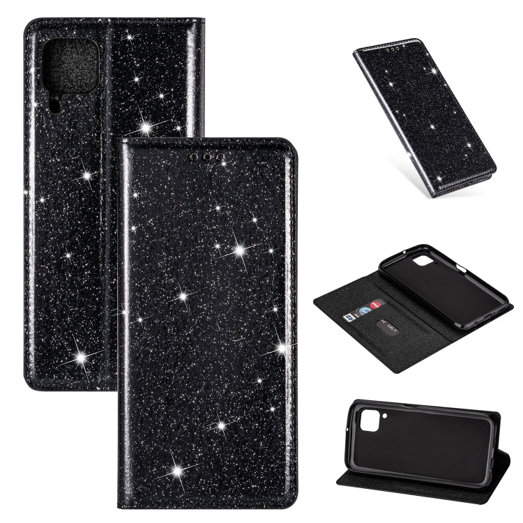 Custodia in pelle flip orizzontale magnetica ultrasottile con glitter con supporto e slot per schede, For Huawei P40 Lite, For Huawei P40, For Huawei P40 Pro, For Huawei Mate 20 Pro
