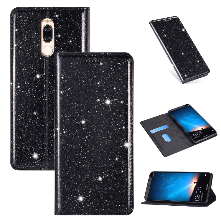 Custodia in pelle flip orizzontale magnetica ultrasottile con glitter con supporto e slot per schede, For Huawei Mate 10 Lite, For Huawei Mate 10 Pro, For Huawei Mate 20, For Huawei Mate 20 Lite