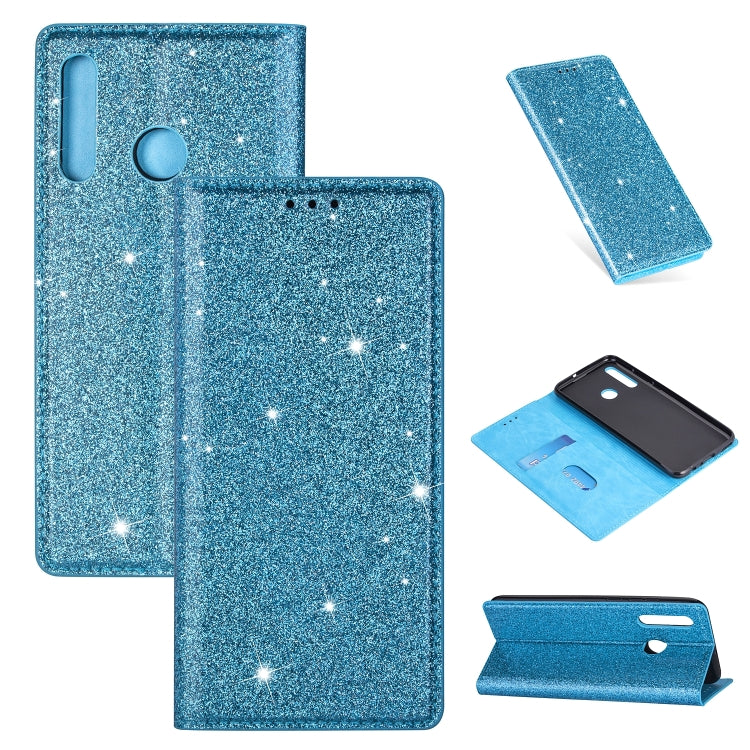 Custodia in pelle flip orizzontale magnetica ultrasottile con glitter con supporto e slot per schede, For Huawei P Smart+ 2019, For Huawei P20 Lite, For Huawei P20 Pro, For Huawei P30