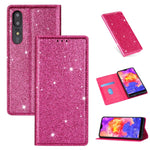 Custodia in pelle flip orizzontale magnetica ultrasottile con glitter con supporto e slot per schede, For Huawei P Smart+ 2019, For Huawei P20 Lite, For Huawei P20 Pro, For Huawei P30