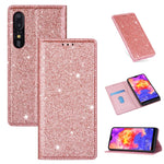 Custodia in pelle flip orizzontale magnetica ultrasottile con glitter con supporto e slot per schede, For Huawei P Smart+ 2019, For Huawei P20 Lite, For Huawei P20 Pro, For Huawei P30