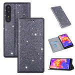 Custodia in pelle flip orizzontale magnetica ultrasottile con glitter con supporto e slot per schede, For Huawei P Smart+ 2019, For Huawei P20 Lite, For Huawei P20 Pro, For Huawei P30