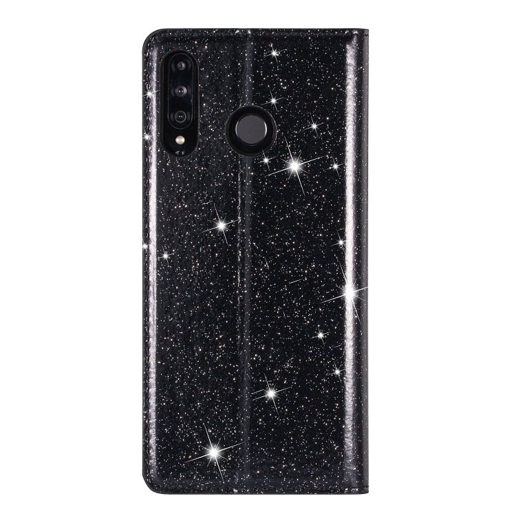 Custodia in pelle flip orizzontale magnetica ultrasottile con glitter con supporto e slot per schede, For Huawei P30 Lite, For Huawei Y7 (2019), For Huawei Y6 (2019)