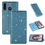 Custodia in pelle flip orizzontale magnetica ultrasottile con glitter con supporto e slot per schede, For Huawei P30 Lite, For Huawei Y7 (2019), For Huawei Y6 (2019)