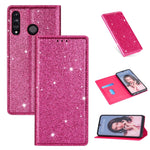 Custodia in pelle flip orizzontale magnetica ultrasottile con glitter con supporto e slot per schede, For Huawei P30 Lite, For Huawei Y7 (2019), For Huawei Y6 (2019)