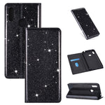 Custodia in pelle flip orizzontale magnetica ultrasottile con glitter con supporto e slot per schede, For Huawei P30 Lite, For Huawei Y7 (2019), For Huawei Y6 (2019)