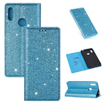 Custodia in pelle flip orizzontale magnetica ultrasottile con glitter con supporto e slot per schede, For Huawei P30 Lite, For Huawei Y7 (2019), For Huawei Y6 (2019)