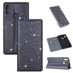 Custodia in pelle flip orizzontale magnetica ultrasottile con glitter con supporto e slot per schede, For Huawei P30 Lite, For Huawei Y7 (2019), For Huawei Y6 (2019)