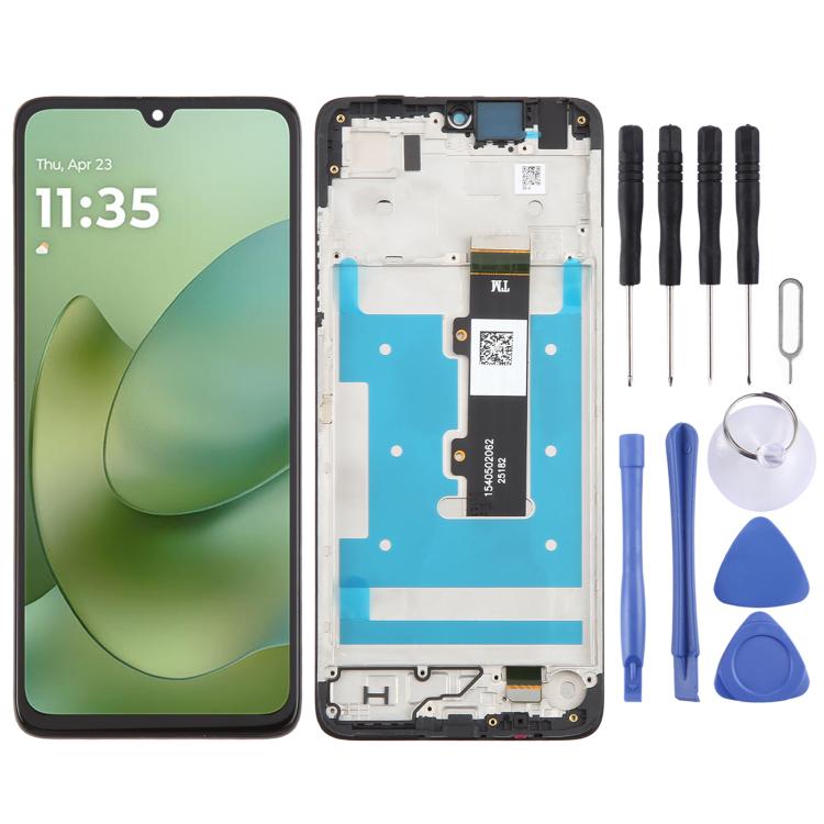 Schermo lcd oem con touch e cornice di ricambio per Motorola Moto G04