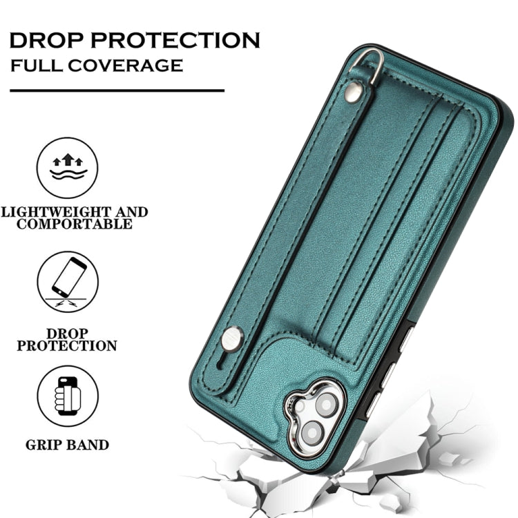 Custodia per telefono in pelle antiurto con cinturino da polso, For Samsung Galaxy A05, For Samsung Galaxy A05s, For Samsung Galaxy A25 5G, For Samsung Galaxy S23 FE 5G