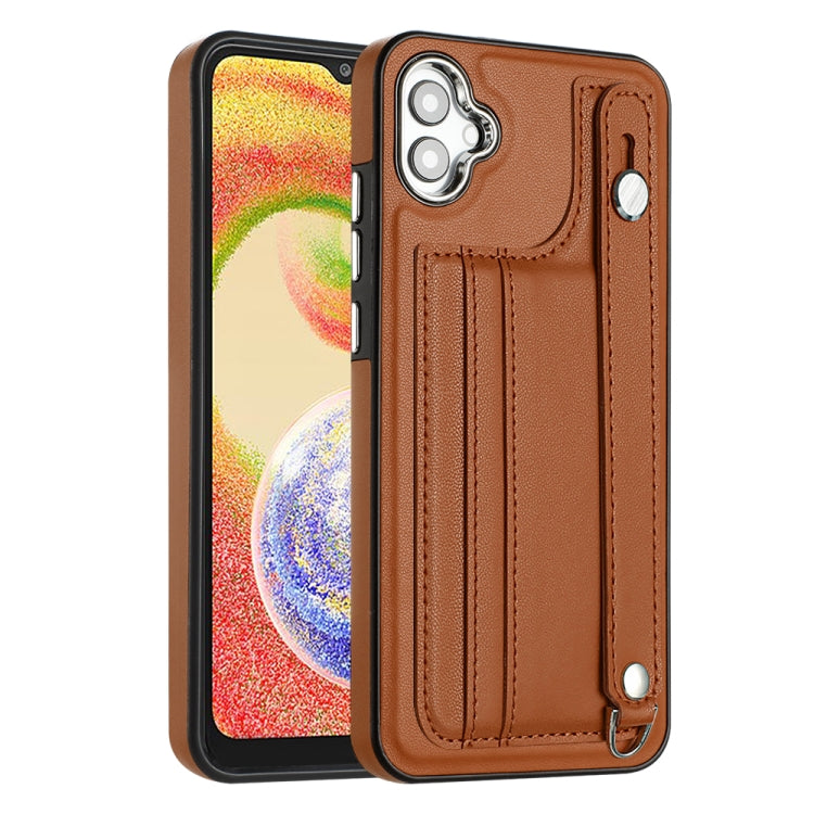 Custodia per telefono in pelle antiurto con cinturino da polso, For Samsung Galaxy A05, For Samsung Galaxy A05s, For Samsung Galaxy A25 5G, For Samsung Galaxy S23 FE 5G