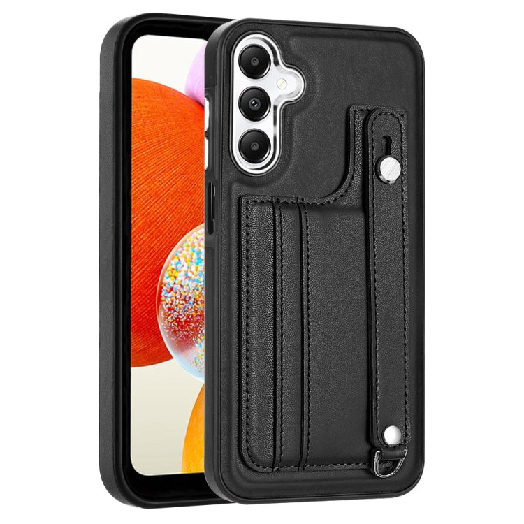 Custodia per telefono in pelle antiurto con cinturino da polso, For Samsung Galaxy S24 Ultra 5G, For Samsung Galaxy S24+ 5G, For Samsung Galaxy S24 5G, For Samsung Galaxy A15
