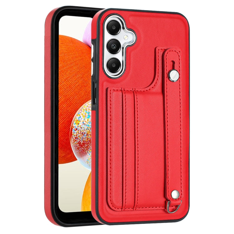 Custodia per telefono in pelle antiurto con cinturino da polso, For Samsung Galaxy S24 Ultra 5G, For Samsung Galaxy S24+ 5G, For Samsung Galaxy S24 5G, For Samsung Galaxy A15