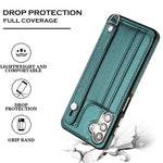 Custodia per telefono in pelle antiurto con cinturino da polso, For Samsung Galaxy A24 4G