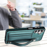 Custodia per telefono in pelle antiurto con cinturino da polso, For Samsung Galaxy A24 4G