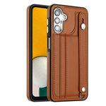 Custodia per telefono in pelle antiurto con cinturino da polso, For Samsung Galaxy A24 4G