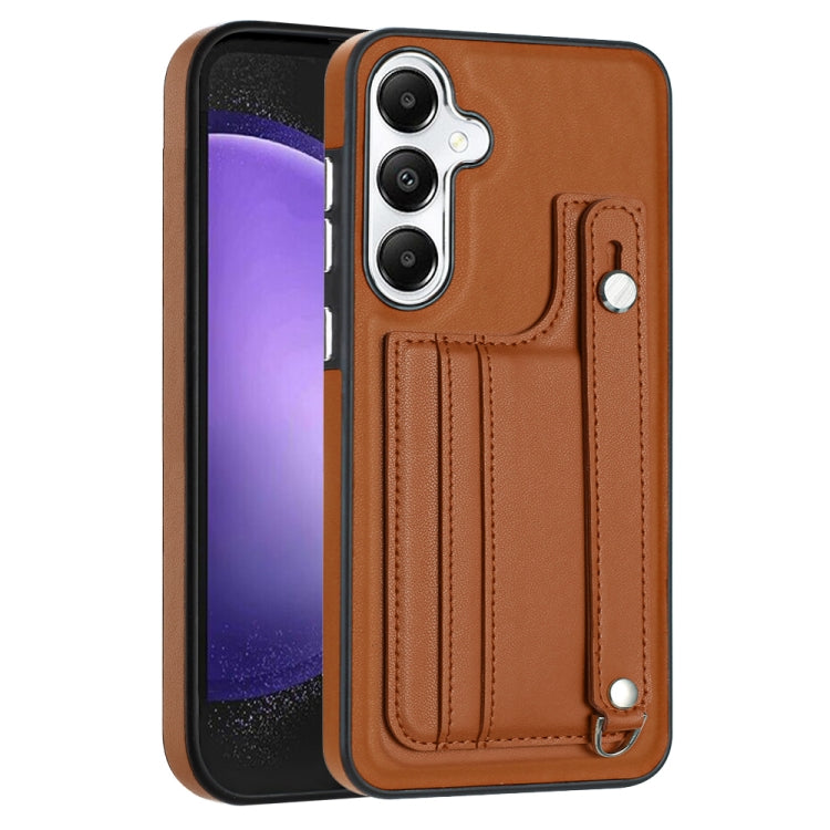 Custodia per telefono in pelle antiurto con cinturino da polso, For Samsung Galaxy A05, For Samsung Galaxy A05s, For Samsung Galaxy A25 5G, For Samsung Galaxy S23 FE 5G