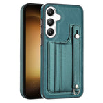 Custodia per telefono in pelle antiurto con cinturino da polso, For Samsung Galaxy S24 Ultra 5G, For Samsung Galaxy S24+ 5G, For Samsung Galaxy S24 5G, For Samsung Galaxy A15