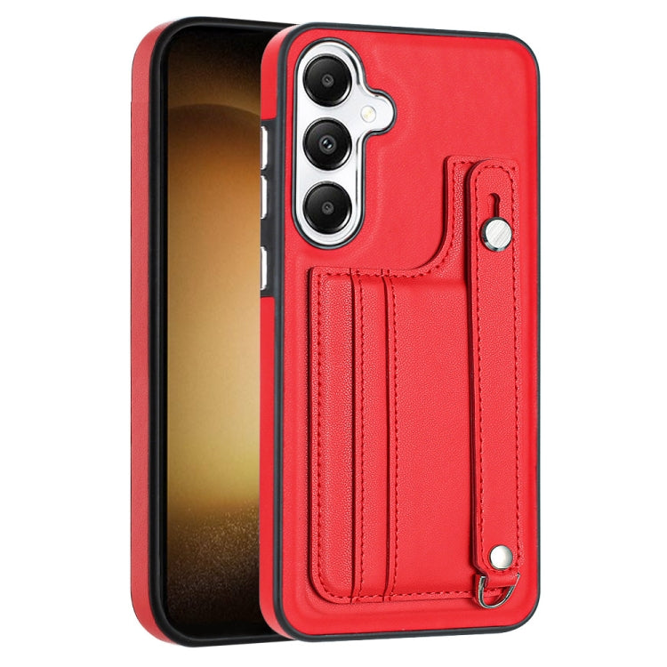 Custodia per telefono in pelle antiurto con cinturino da polso, For Samsung Galaxy S24 Ultra 5G, For Samsung Galaxy S24+ 5G, For Samsung Galaxy S24 5G, For Samsung Galaxy A15