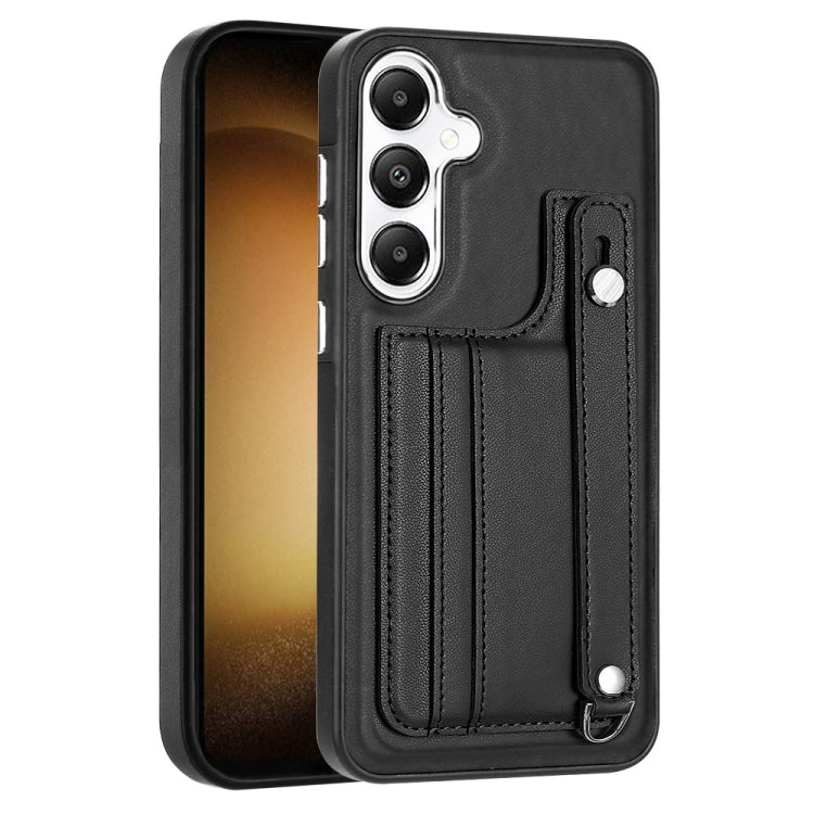 Custodia per telefono in pelle antiurto con cinturino da polso, For Samsung Galaxy S24 Ultra 5G, For Samsung Galaxy S24+ 5G, For Samsung Galaxy S24 5G, For Samsung Galaxy A15