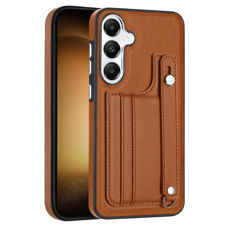 Custodia per telefono in pelle antiurto con cinturino da polso, For Samsung Galaxy S24 Ultra 5G, For Samsung Galaxy S24+ 5G, For Samsung Galaxy S24 5G, For Samsung Galaxy A15