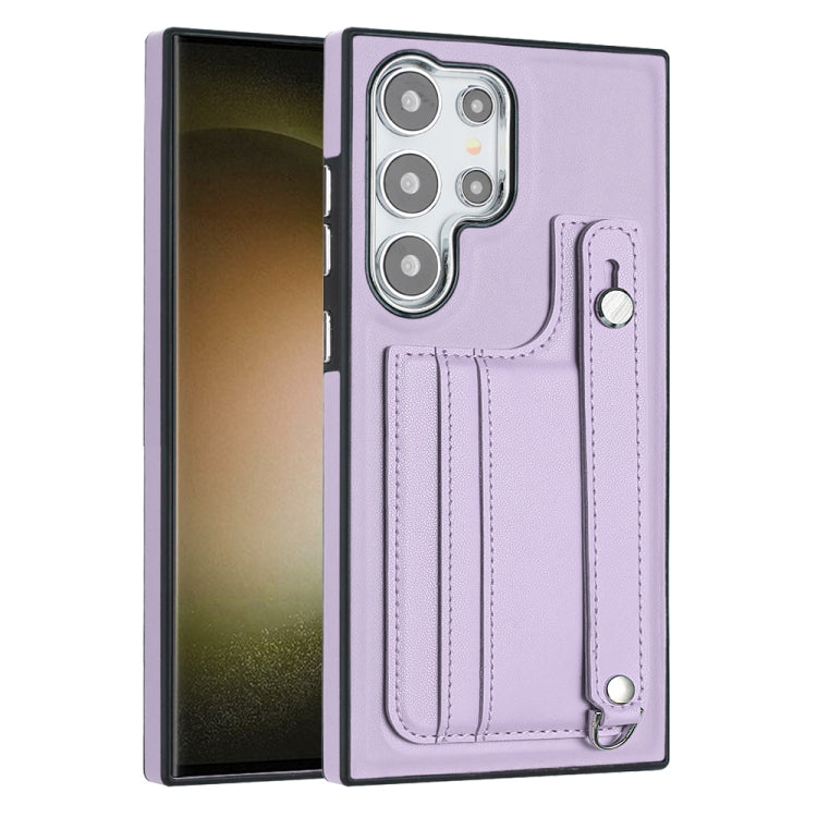 Custodia per telefono in pelle antiurto con cinturino da polso, For Samsung Galaxy S24 Ultra 5G, For Samsung Galaxy S24+ 5G, For Samsung Galaxy S24 5G, For Samsung Galaxy A15