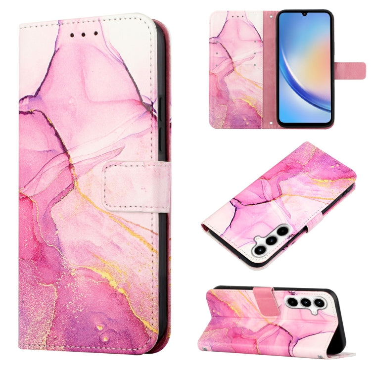 Custodia per telefono in pelle flip con motivo marmo PT003, For Samsung Galaxy A55, For Samsung Galaxy A35 5G, For Samsung Galaxy S24 Ultra 5G, For Samsung Galaxy S24+ 5G