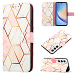 Custodia per telefono in pelle flip con motivo marmo PT003, For Samsung Galaxy A55, For Samsung Galaxy A35 5G, For Samsung Galaxy S24 Ultra 5G, For Samsung Galaxy S24+ 5G