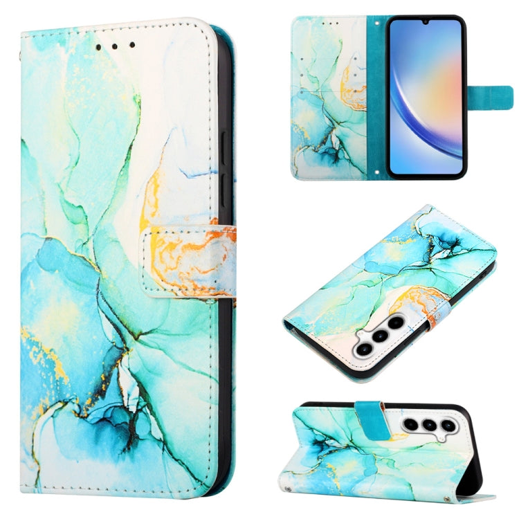 Custodia per telefono in pelle flip con motivo marmo PT003, For Samsung Galaxy A55, For Samsung Galaxy A35 5G, For Samsung Galaxy S24 Ultra 5G, For Samsung Galaxy S24+ 5G