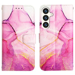 Custodia per telefono in pelle flip con motivo marmo PT003, For Samsung Galaxy S24 5G
