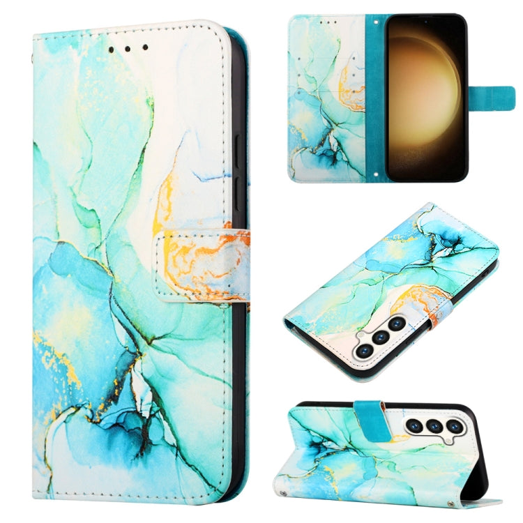 Custodia per telefono in pelle flip con motivo marmo PT003, For Samsung Galaxy S24 5G