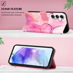 Custodia per telefono in pelle flip con motivo marmo PT003, For Samsung Galaxy A55, For Samsung Galaxy A35 5G, For Samsung Galaxy S24 Ultra 5G, For Samsung Galaxy S24+ 5G