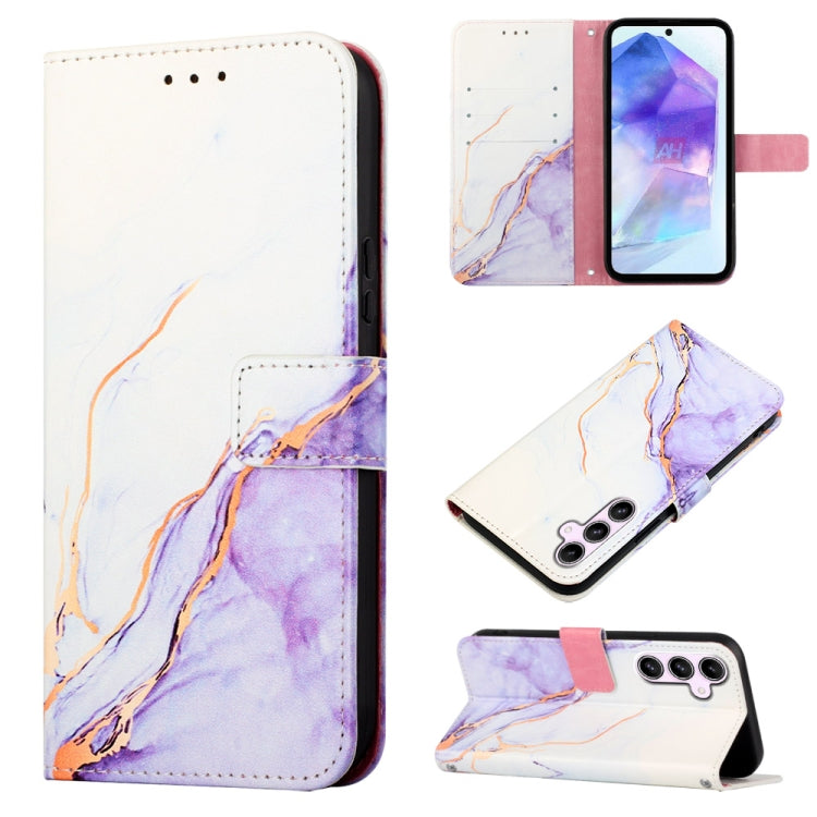 Custodia per telefono in pelle flip con motivo marmo PT003, For Samsung Galaxy A55, For Samsung Galaxy A35 5G, For Samsung Galaxy S24 Ultra 5G, For Samsung Galaxy S24+ 5G