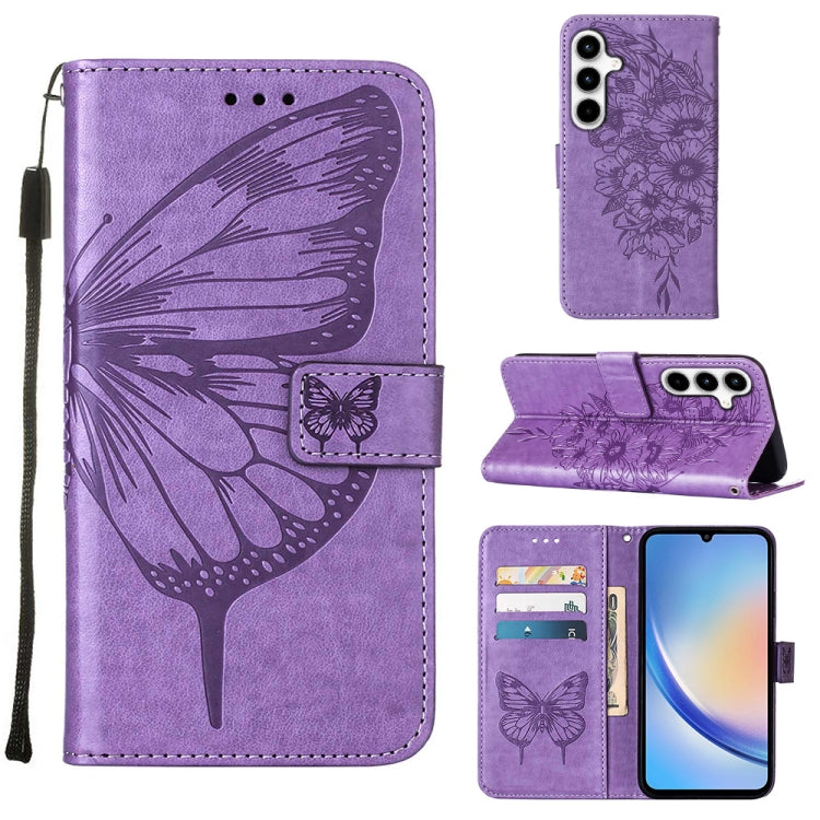 Custodia per telefono in pelle con farfalla goffrata, For Samsung Galaxy Xcover7, For Samsung Galaxy A55, For Samsung Galaxy A35 5G