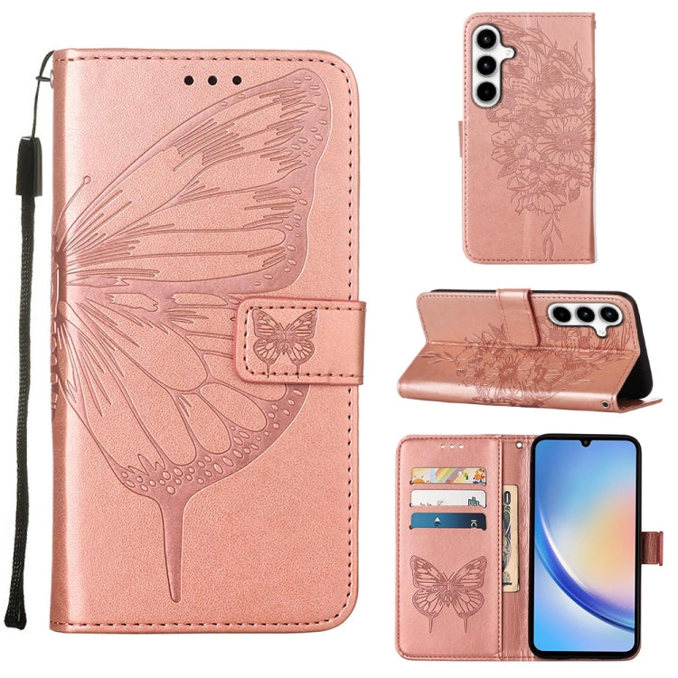 Custodia per telefono in pelle con farfalla goffrata, For Samsung Galaxy Xcover7, For Samsung Galaxy A55, For Samsung Galaxy A35 5G